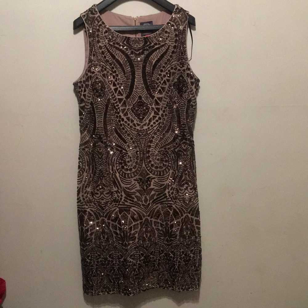 Vince camuto sequined shift dress